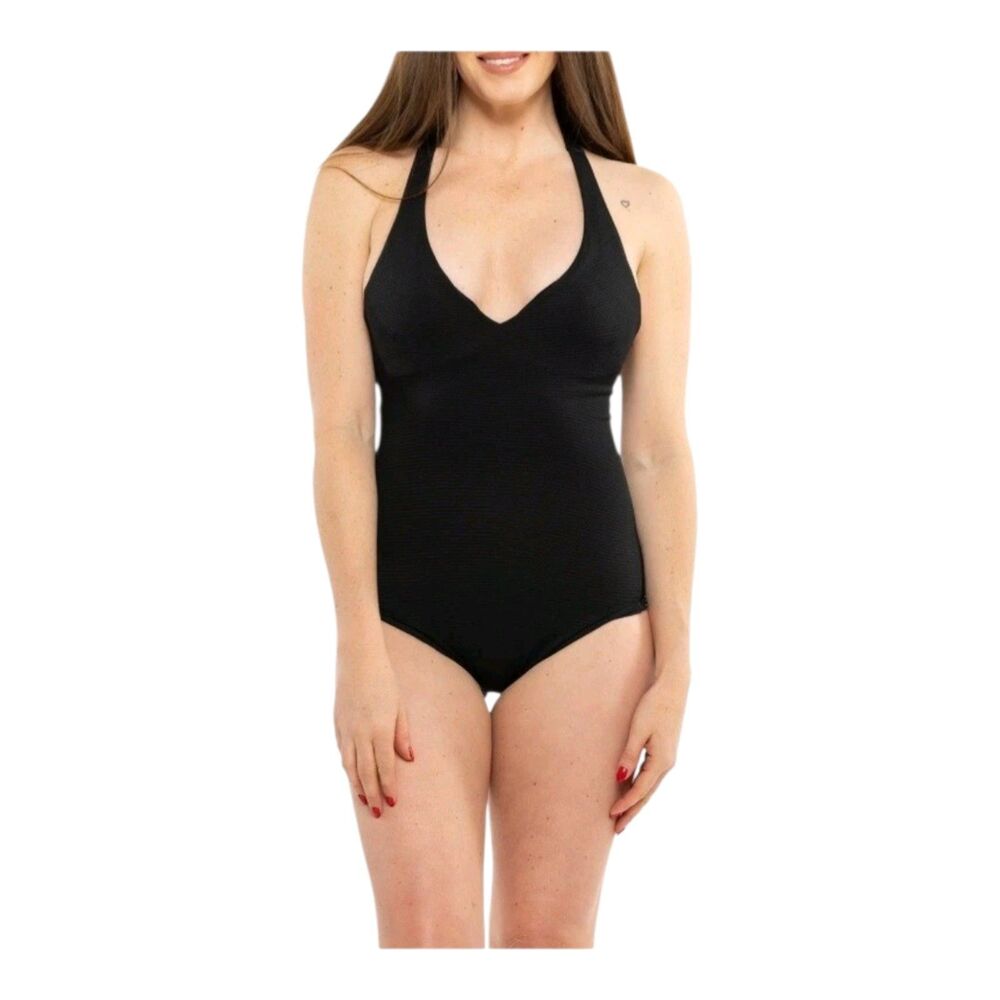 Spanx Shaping Halter One Piece Swimsuit Very Black 50684R XL - Picture 8 of 8